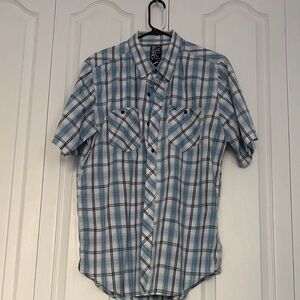 BKE Light Blue Plaid Button Down Shirt